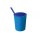 Trinkbecher mit langer Tülle, blau/ blau, Kunststoff gaduiert bis 200 ml (Stück)