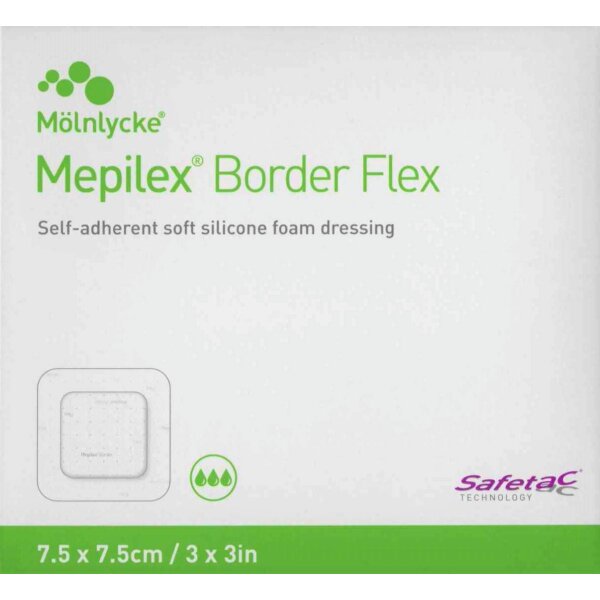 MEPILEX Border Flex Schaumverb.haft.7,5 x 7,5 cm, 10 Stück