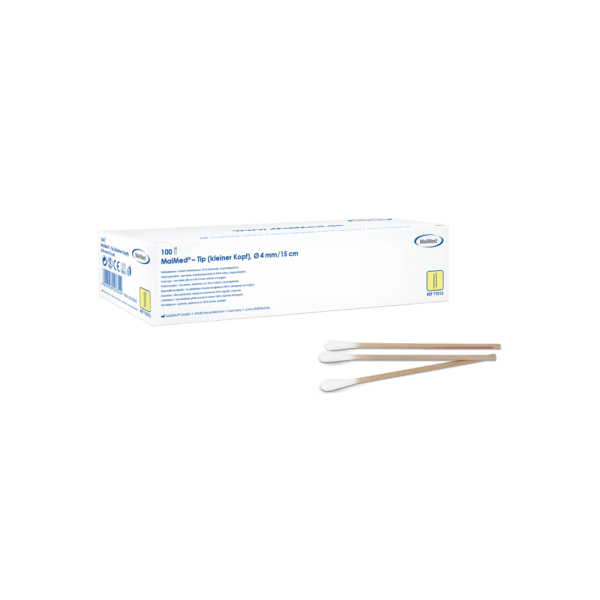 MaiMed® – Tip Wattestäbchen 15 cm lang, Ø 10 mm, 50 St. in einer Pappbox