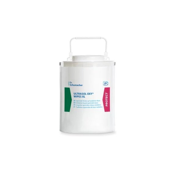 ULTRASOL OXY WIPES XL, gebrauchsfertige "SPORIZIDE" Desinfektionstücher (Einweg-Tuchspender a 120 Tücher)