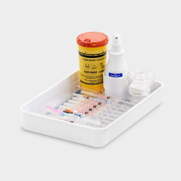 melijekt Heparin-/Insulinspritzen-Tablett 10-35/E