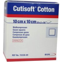 Cutisoft Cotton, 10 x 10 cm, steril, Packung mit 25 x 2...