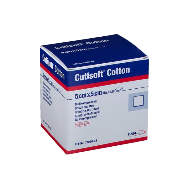 Cutisoft Cotton, 5 x 5 cm, unsteril, Packung mit 50 Stück