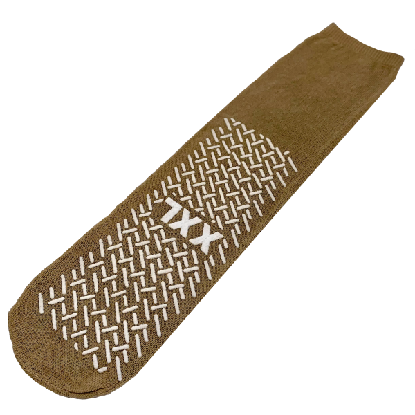 Anti-Rutsch-Socken Größe XXL, beige,  (Größe 45-46)1 Paar