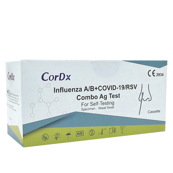 CorDx SARS-CoV-2, Influenza A/B & RSV 4 in 1 Combo-Selbsttest