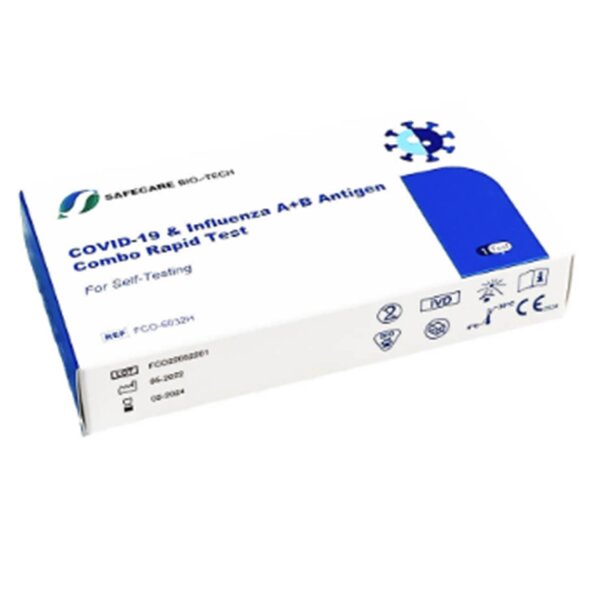 Safecare COVID-19 & Influenza A+B, Antigen Combo Schnelltest (Einzelverpackung) MHD 05/24