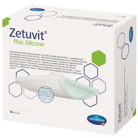 Zetuvit Plus Silicone steril 8x8 cm, 10 Stück