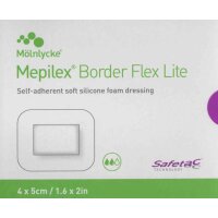 Mepilex Border Flex Lite 4 x 5 cm steril, 10 Stück