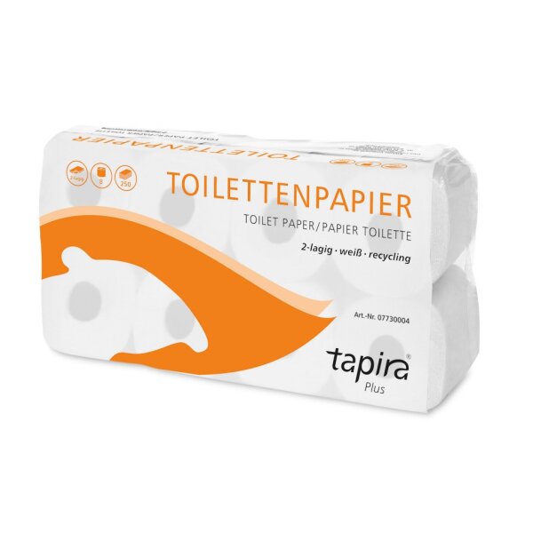TAPIRA Plus Toilettenpapier, 2-lagig (VE a 8 Rollen)