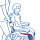 Petermann Alpha® Gleitmatte Rollstuhl mit Zugschlaufen PM-2076