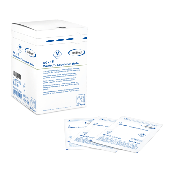 MaiMed® – Copolymer – sterile Einmalhandschuhe Größe M (Box a 100 Stück)