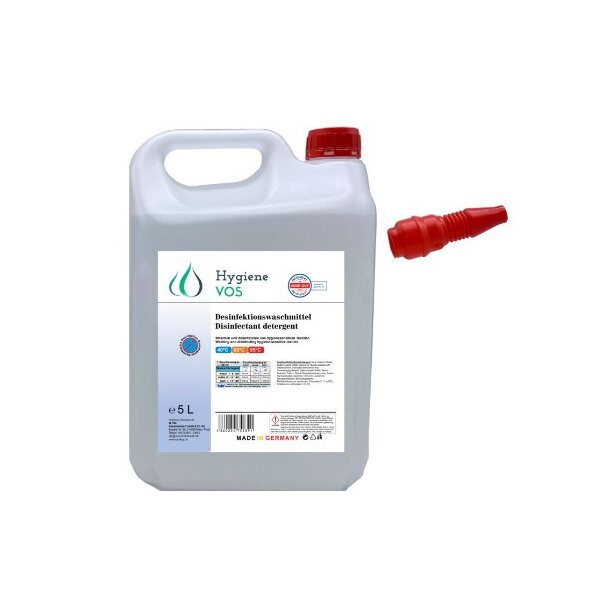 Hygiene VOS Desinfektionswaschmittel, flüssig, 5 Liter Kanister (40, 60, 95°C)