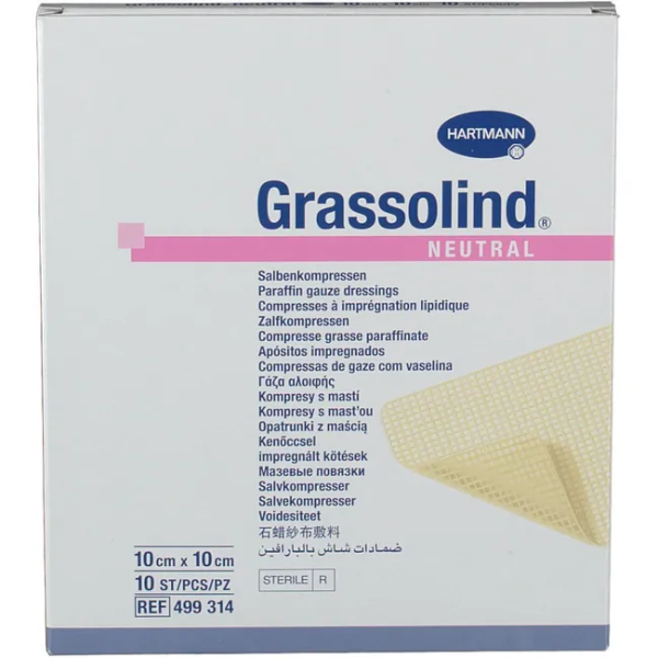 Grassolind® Salbenkompressen steril 10 x 10 cm, 10 Stück